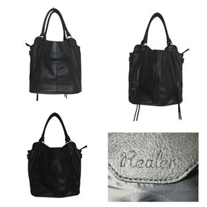 Realer Black Shoulder Bag for Women